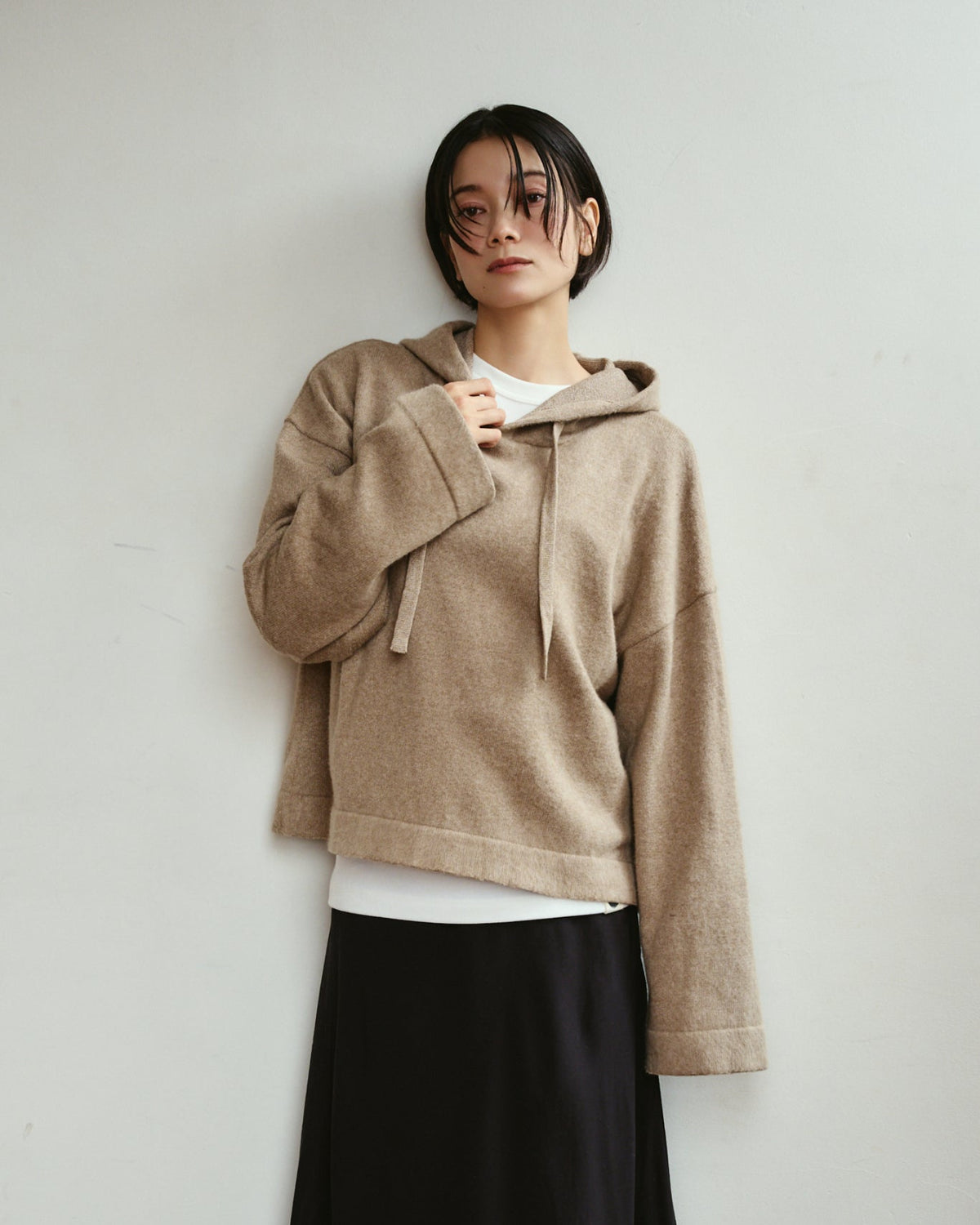 Brushed Knit Hoodie