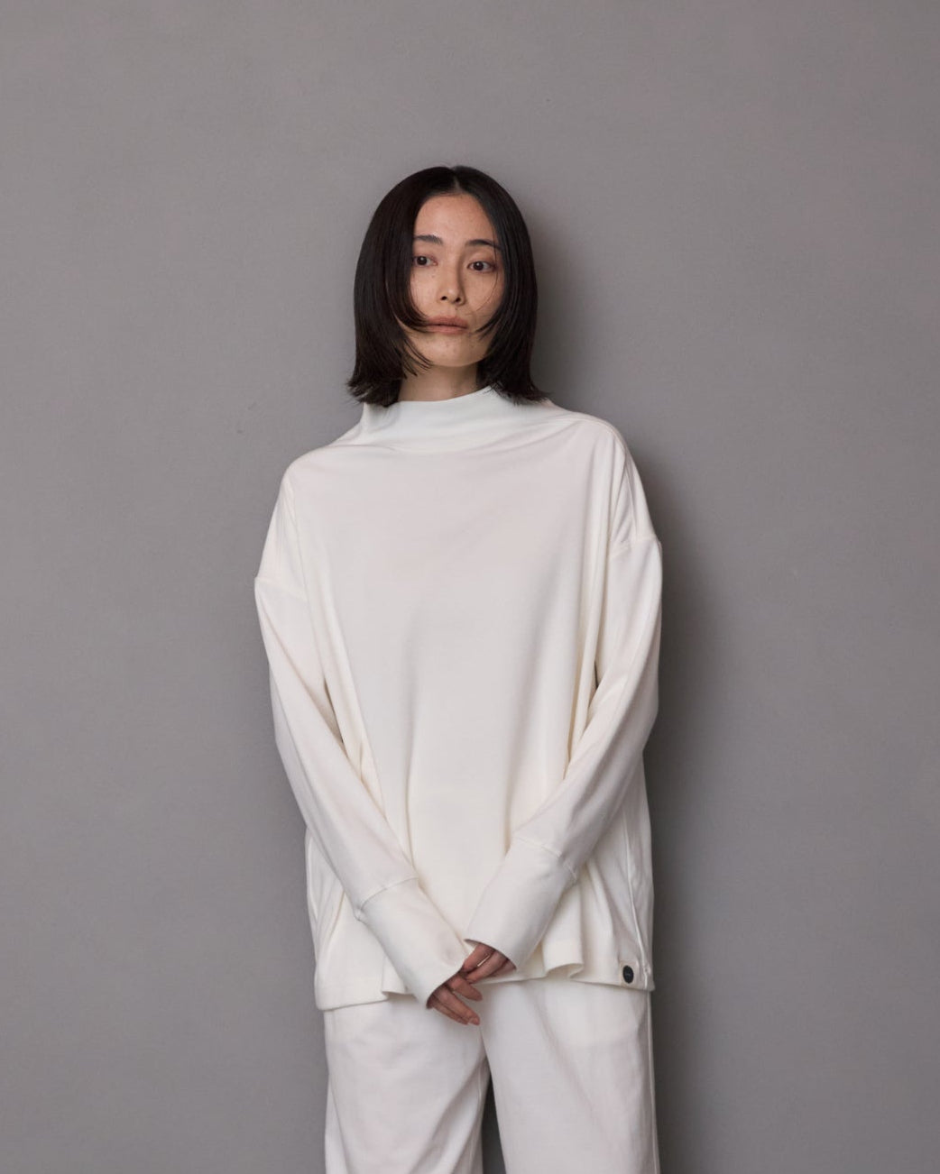 High Neck Loose Long Tee