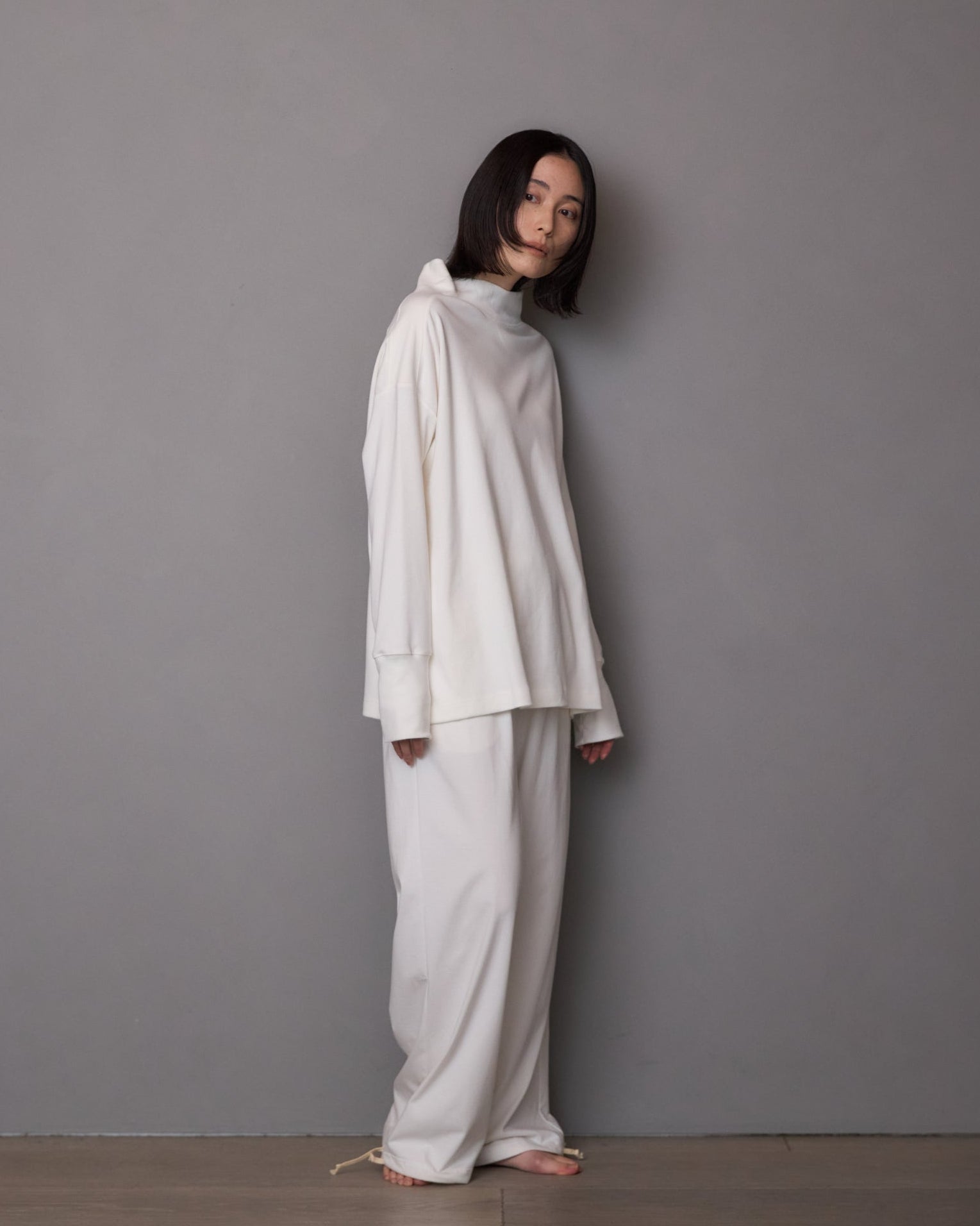 High Neck Loose Long Tee