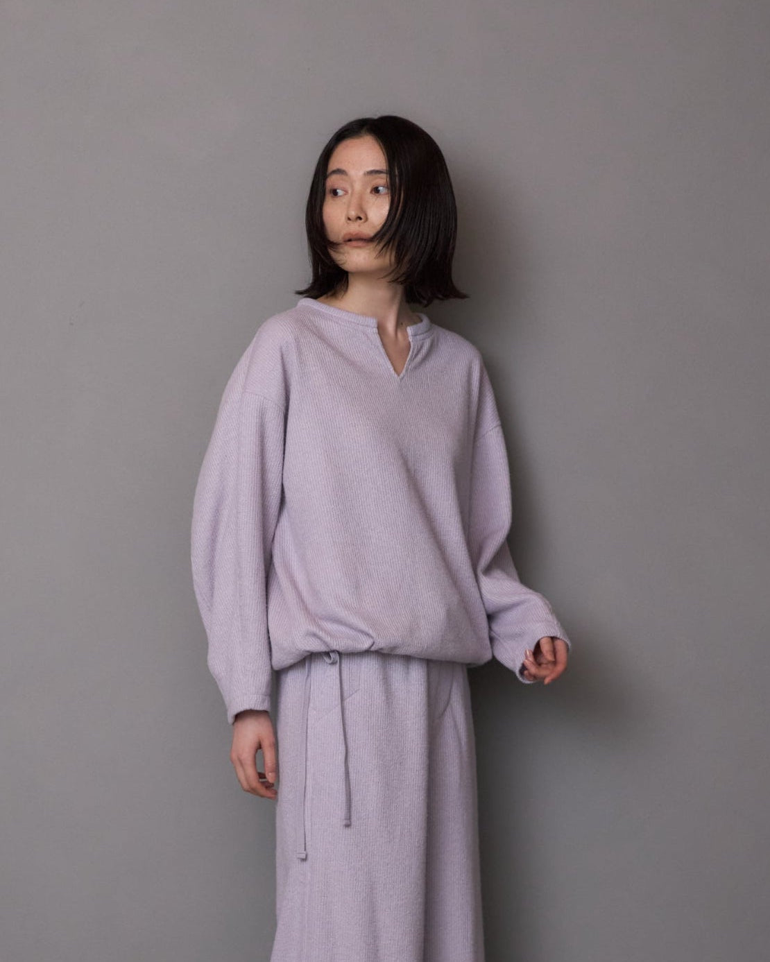 Rib Keyneck Long Tee