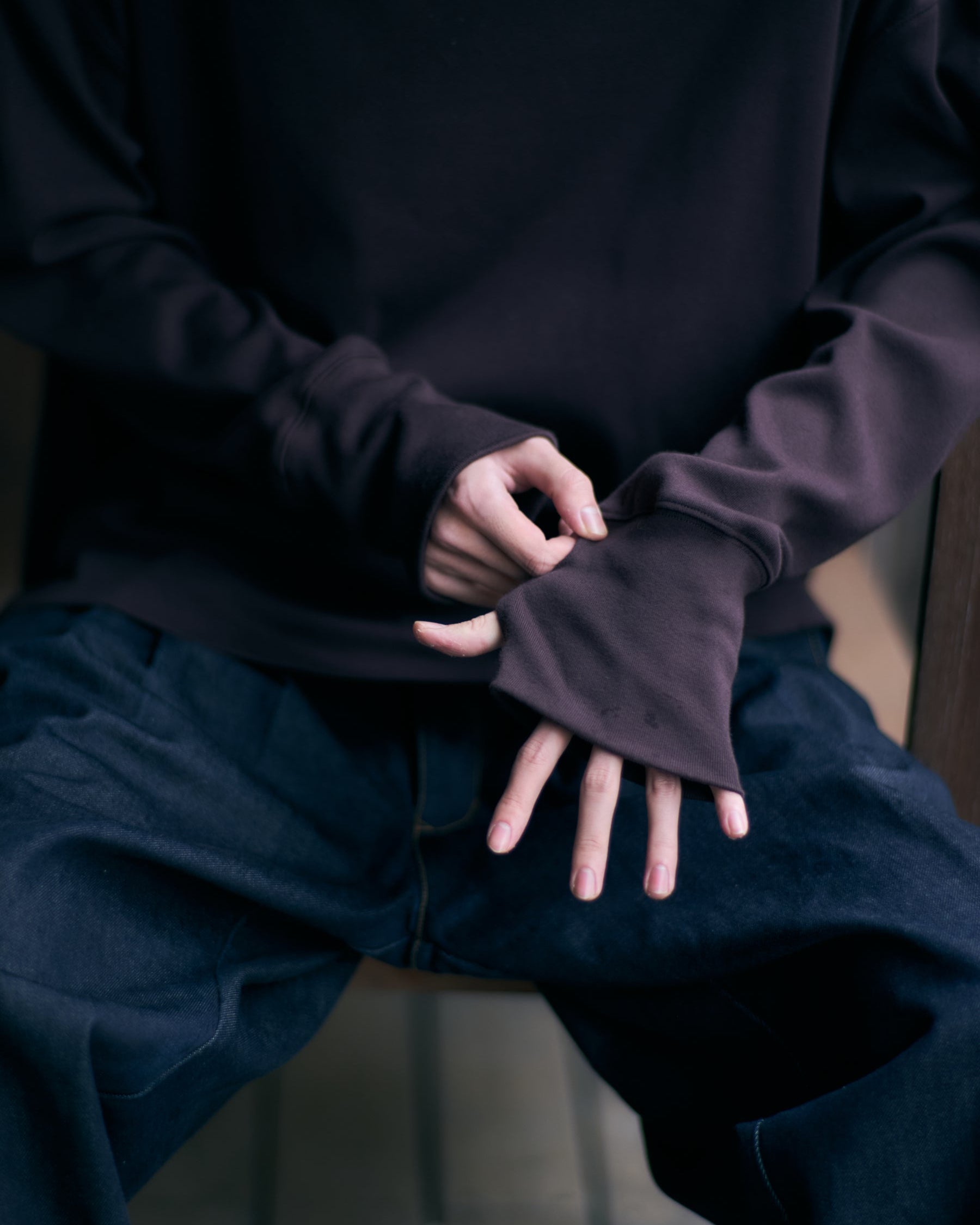 High Neck Loose Long Tee