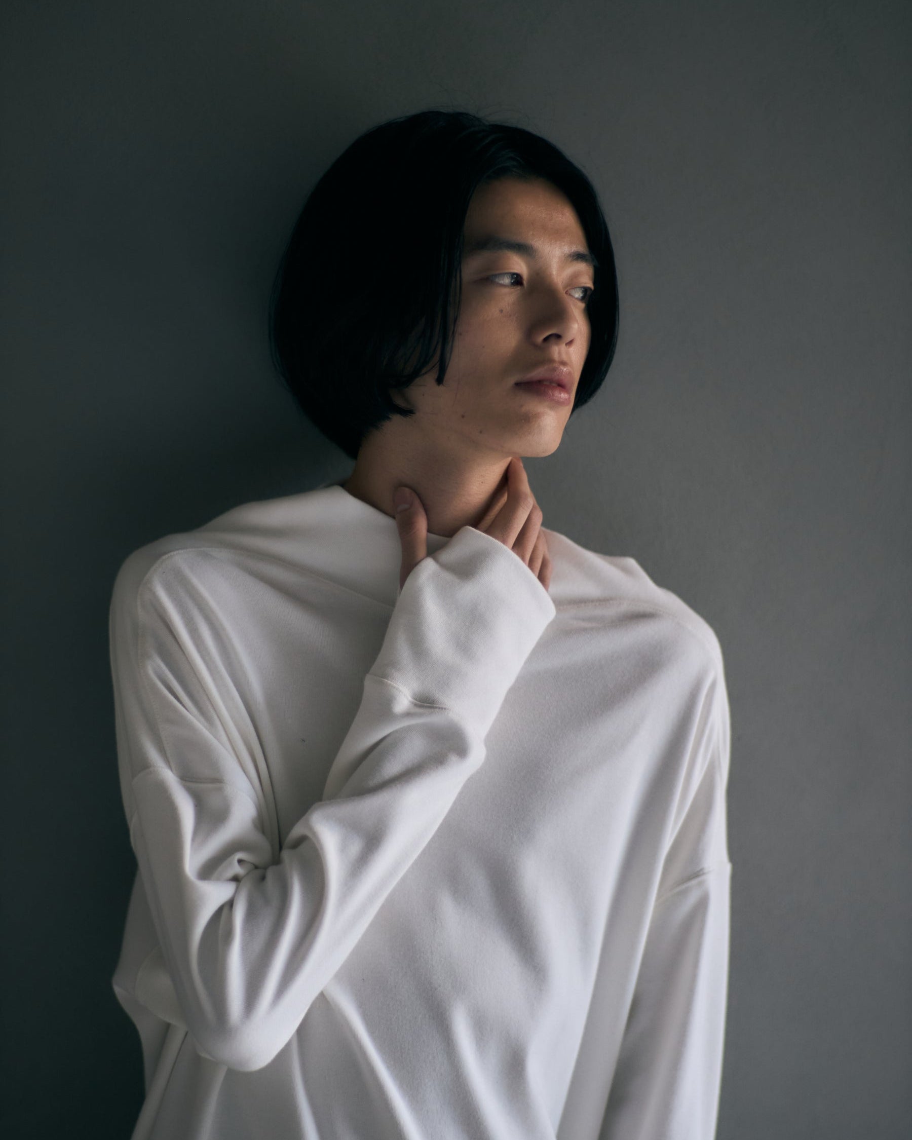 High Neck Loose Long Tee