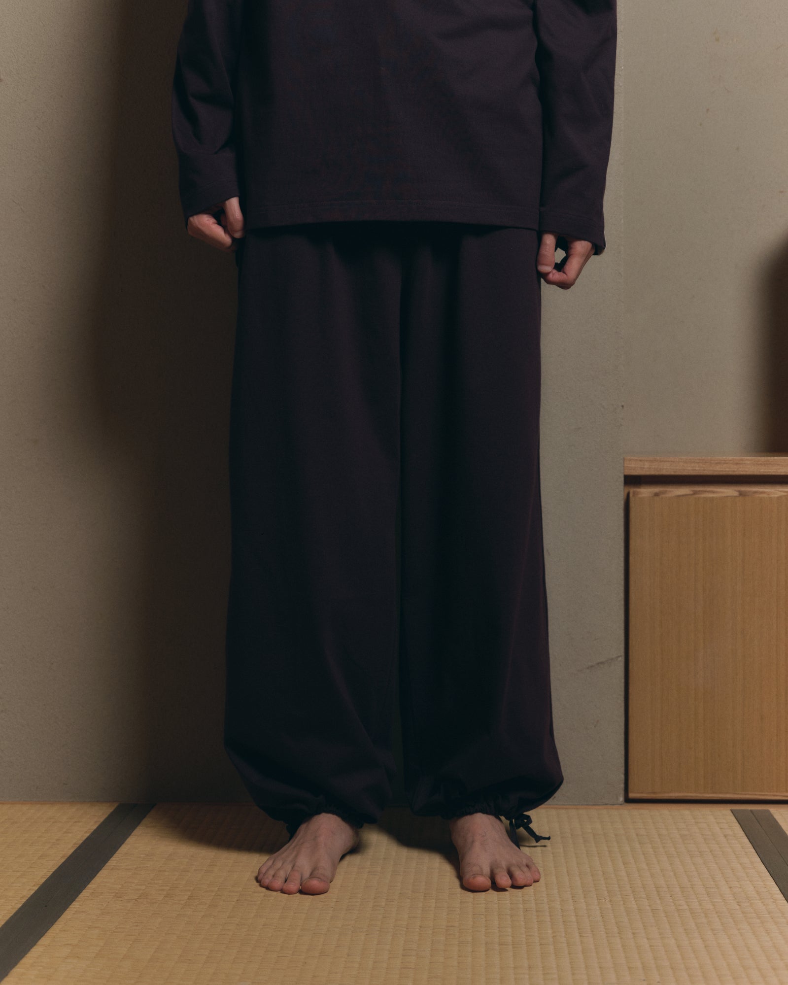 〈SET-UP〉Line Long Tee & Pants