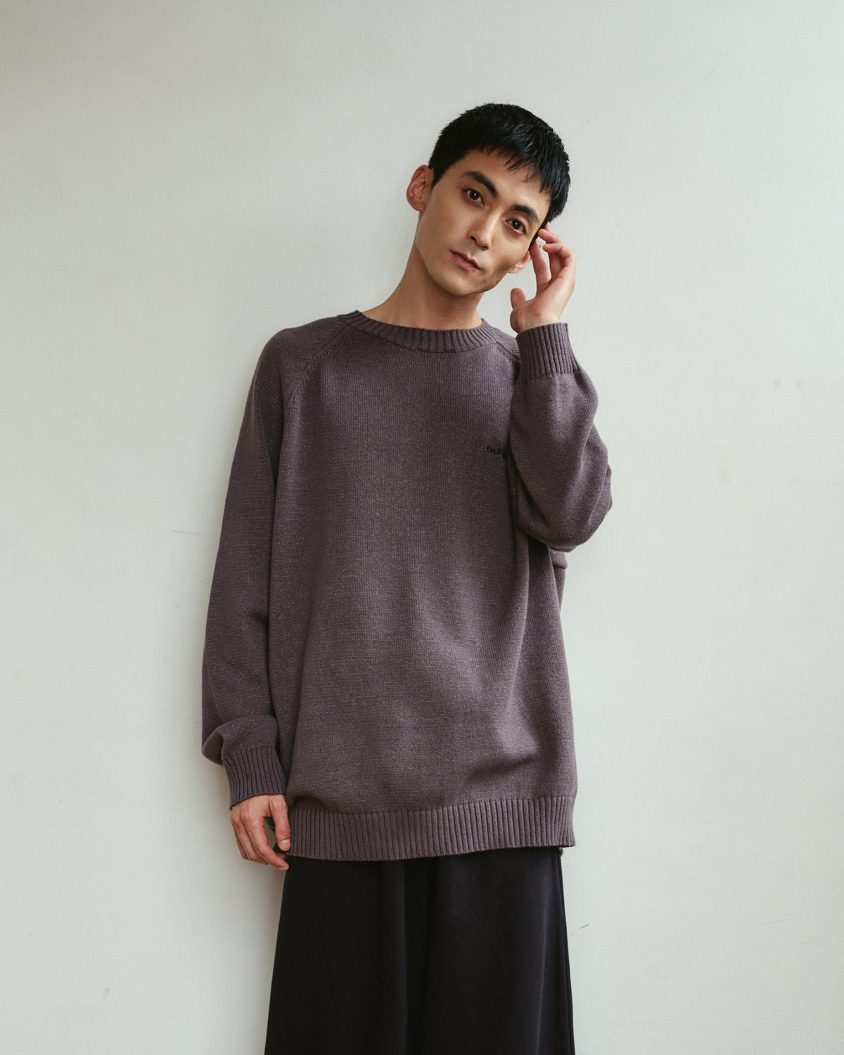 Slub Crew Neck Knit
