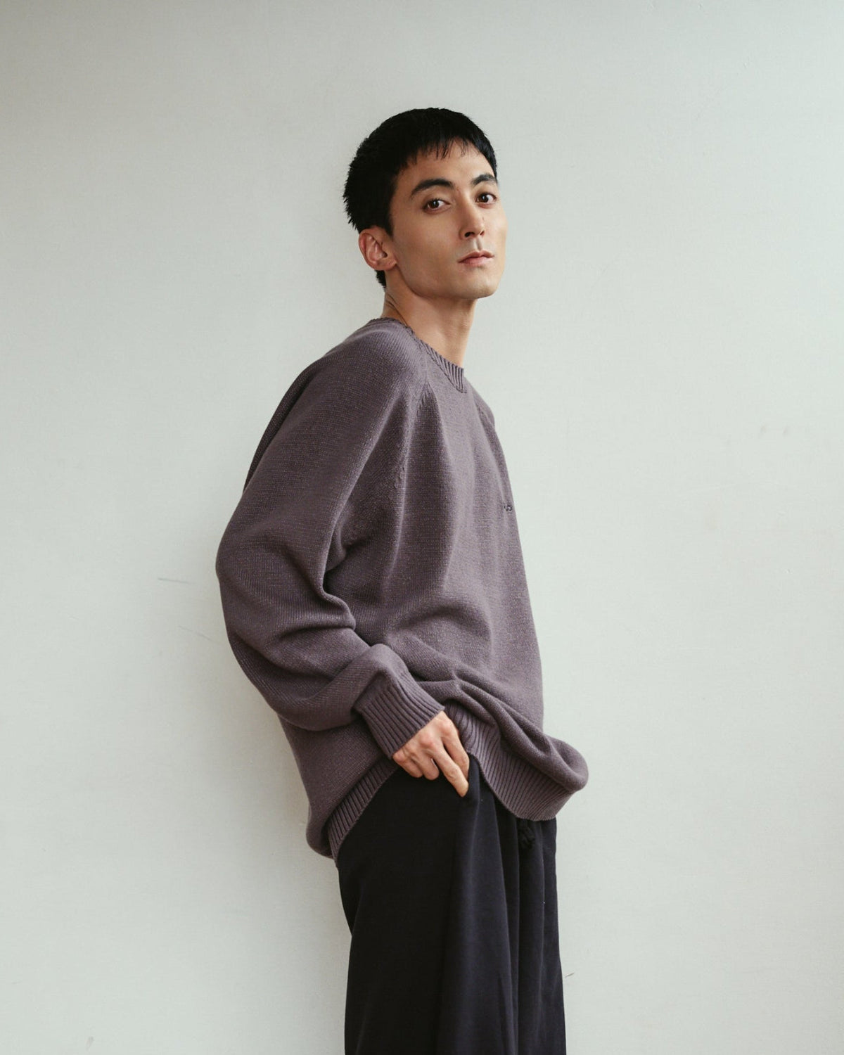 Slub Crew Neck Knit