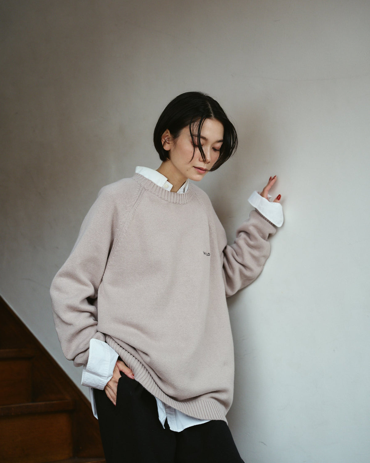 Slub Crew Neck Knit