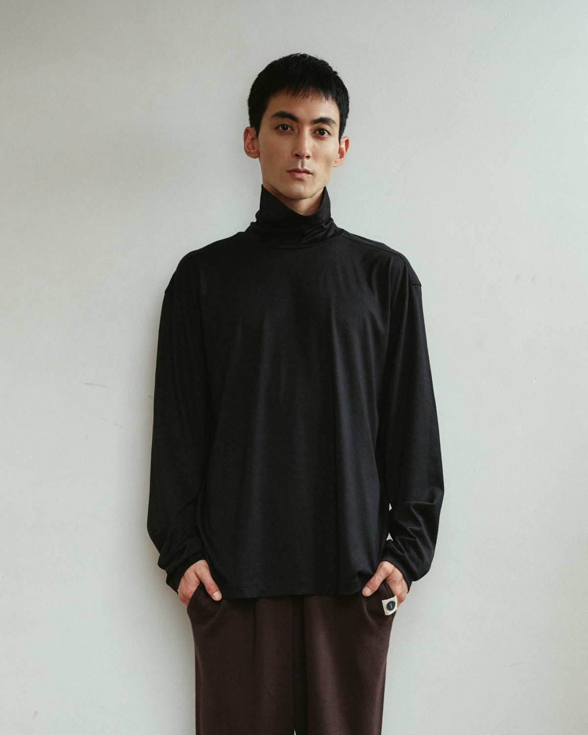 High Neck Long Sleeves Tops