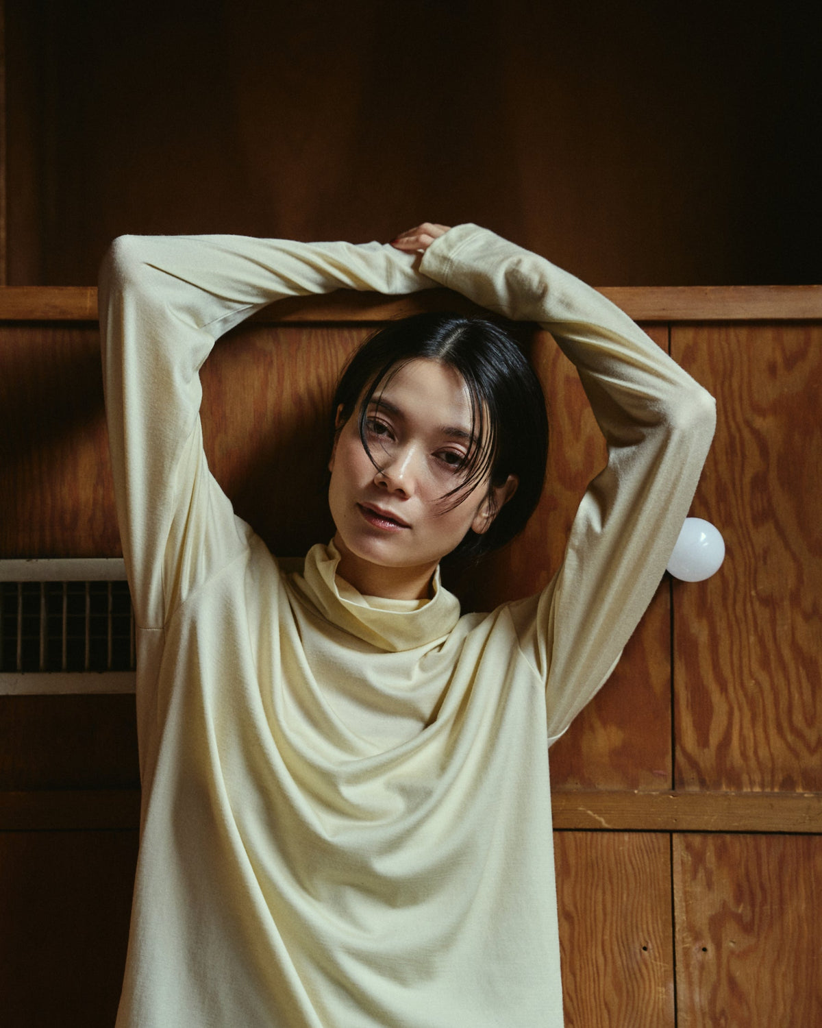 High Neck Long Sleeves Tops