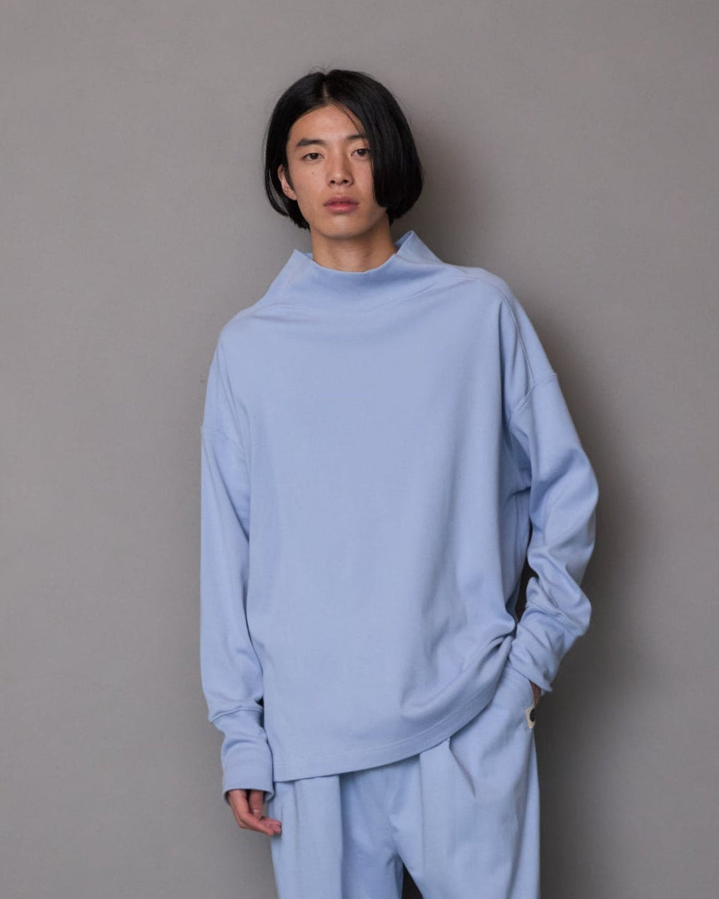 High Neck Loose Long Tee