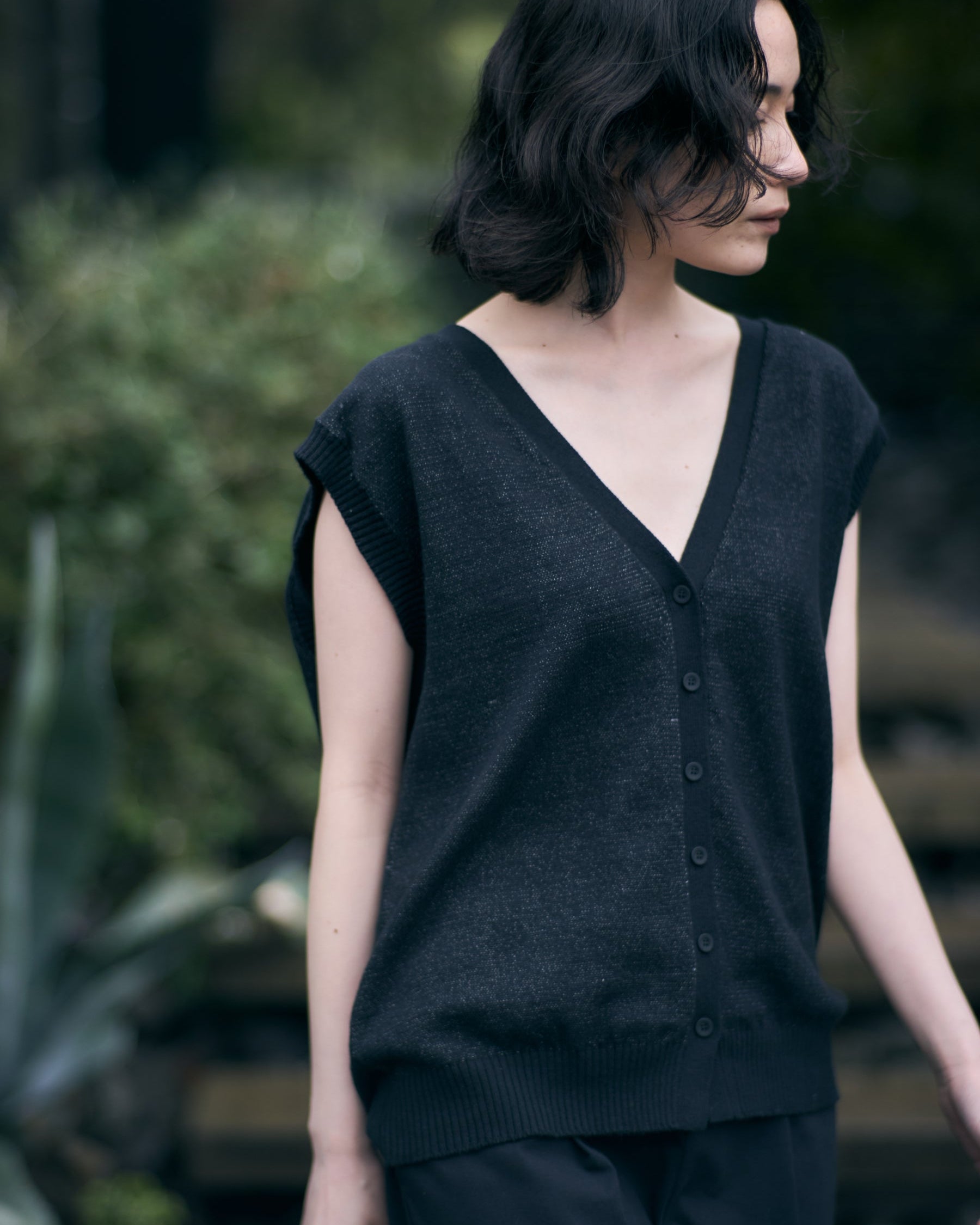 Slub Knit Vest